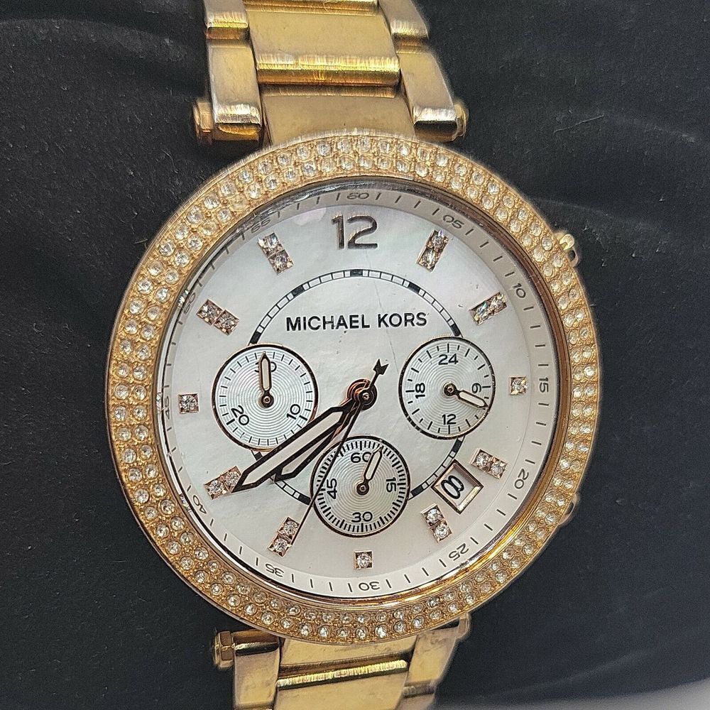 Michael Kors MK5491 Women's Stainless Steel Analog White Dial Quartz Watch BC625 - Picture 3 of 10